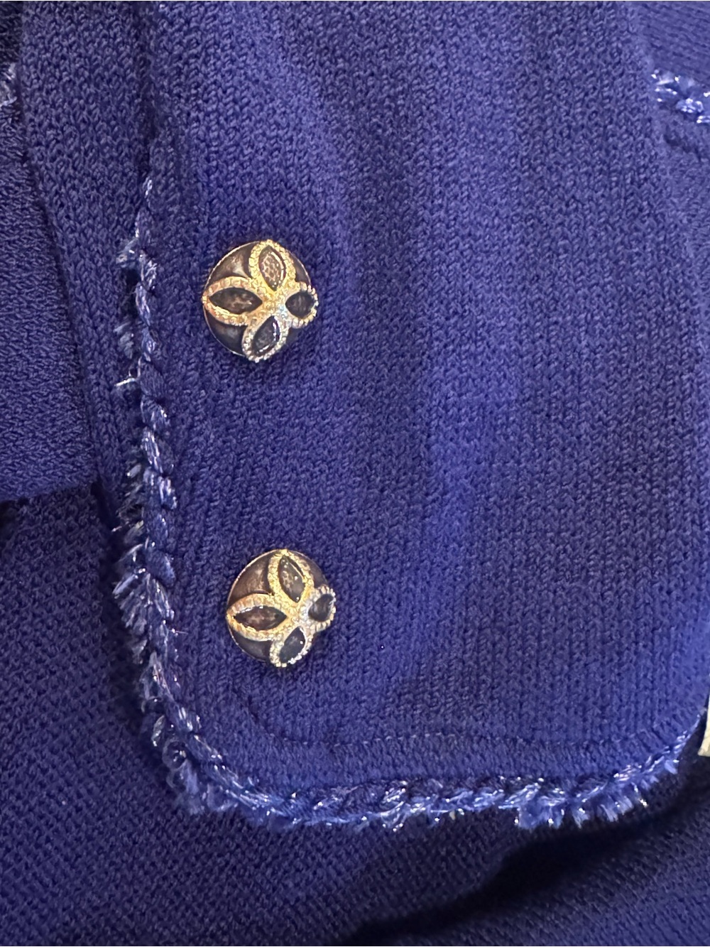 St. John Collection Long Blazer with Decorative Buttons - Picture 8 of 12